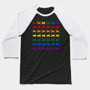 Cat LGBT Gay Rainbow Pride Flag - Gay Pride Cats LGBT Baseball T-Shirt